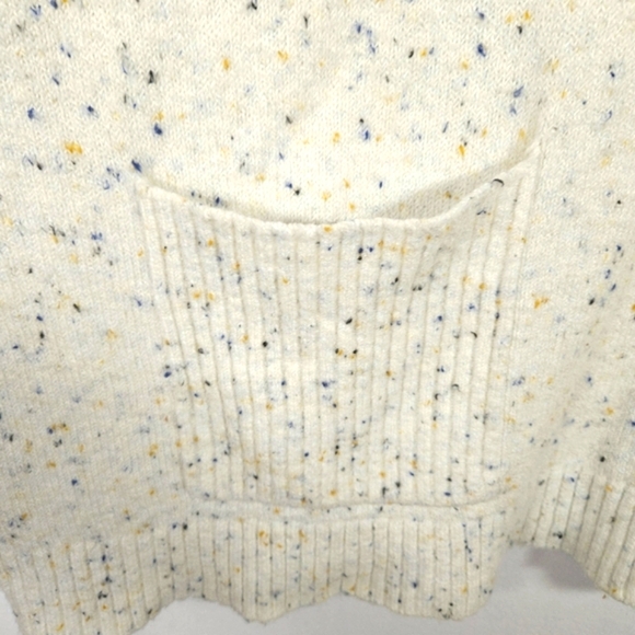 LOFT Womens White Flecked Cowl Neck Knit Long Line Sweater Size Small - Picture 6 of 10